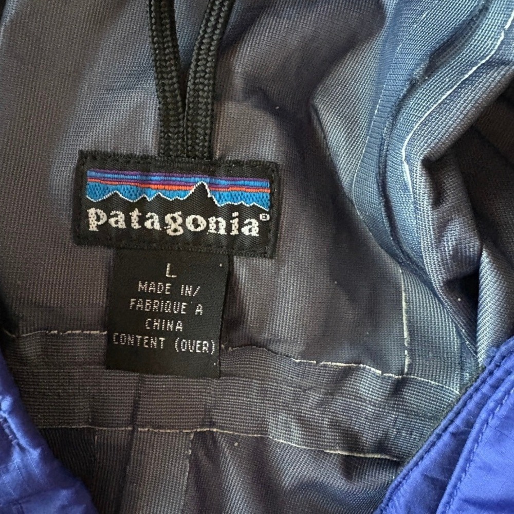 Patagonia Vtg Knifeblade Ski Rain hard Shell Jacket Ski Parka Men's L Blue - Picture 11 of 15
